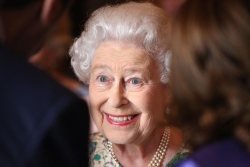 The Queen, Arif and Louise at Buckingham Palace